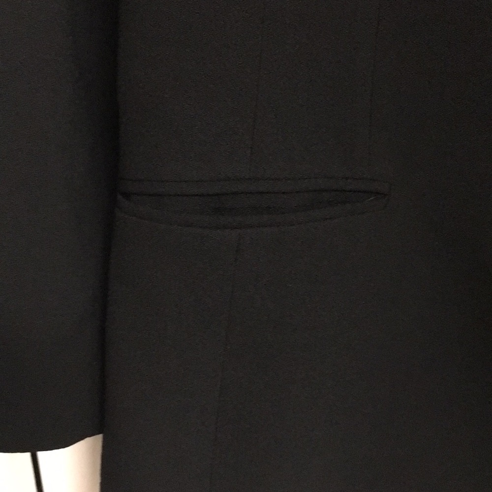 TALBOTS LIKE NEW Black wool blazer petite size 8P career tailored business - Picture 4 of 7